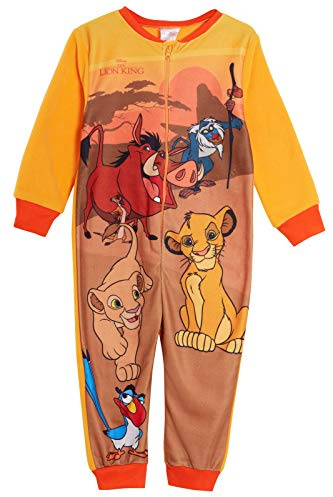 Disney The Lion King Fleece-Einteiler, ultimativer Kinder-Einteiler, Simba, Schlafanzug, Kinder, Mädchen, Jungen, Schlafanzug, Onezee