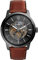 Fossil Watch for Men 48 mm Townsman, Automatic Movement, 48 mm Smoke Stainless Steel Case with a Leather Strap, ME3181