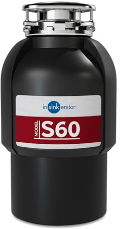 InSinkErator unità di smaltimento rifiuti Modello S60 con Interruttore dell'Aria - unità di smaltimento rifiuti Alimentari per Uso lavello w/Manuale di Istruzioni - Accessori e Gadget per lavello da