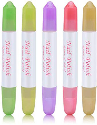 Dissolvant de vernis à ongles | Pointe gomme facilement rechargeable avec têtes de rechange en coton. Nettoyeur pour ongles et cuticules (1 pièce)