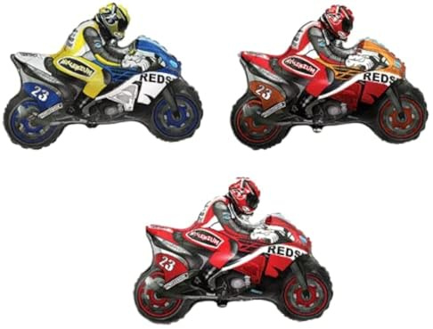 Jätte superformade folieballonger XL stor barnfödelsedagsfest (Moto Racing Bike 83 cm)