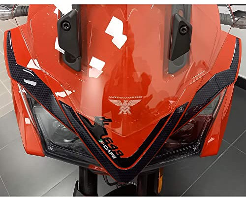labelbike - Adesivo 3D Moto Puntale Muso Frontale Decorazione e Protezione in Resina con Licenza Ufficiale Moto Morini X-CAPE 650 2021-2024 - Colore Carbonio Nero