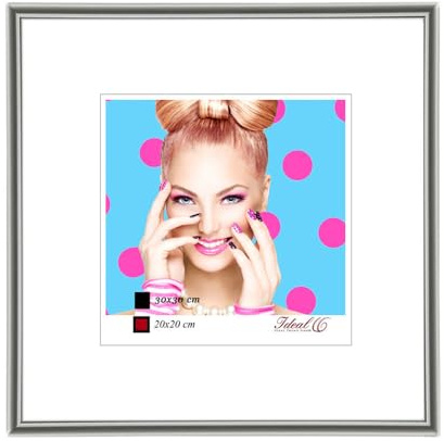 Bilderrahmen Kunststoff Lifestyle Foto Rahmen Collage Wanddeko Poster Photo Style: Farbe: Silber | Format: 50x50