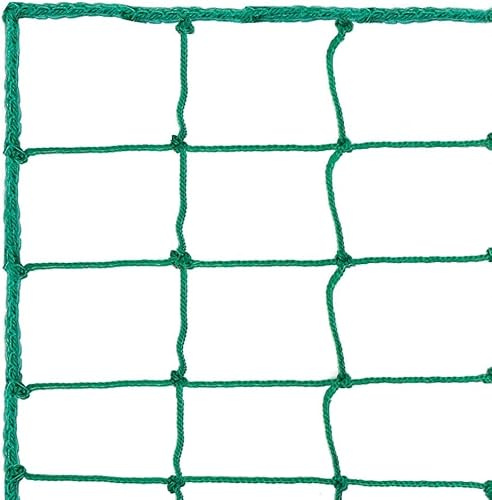 Aoneky Fotboll Backstop Nät - 3x3/3x4,5/3x6/3x9/3x12 meter, Multisport Barriärnät för Sport Basket Fotboll, Stoppa Bollen Säkert Staket Nät för Utomhus Bakgård Trädgård, Polyeten Rep, Grön (3×4,5M)