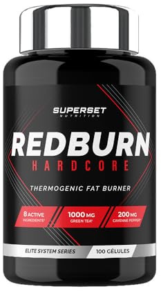 SUPERSET NUTRITION Redburn Hardcore (100caps) Brûleurs de Graisse Brûleur de Graisse Extrême, Pack of 1, 122.0 gramme