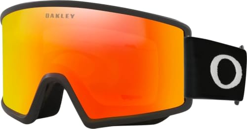 Oakley Target Line M Glasses Mens Black/Fire and Persimmon Lens