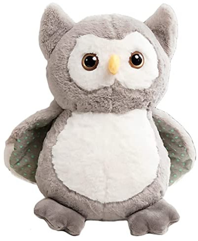 TROYSINC Eule Plüschtiere | Kuscheltier Eule | Flauschiges Stofftier Kawaii Eule Plüschkissen Spielzeug Geschenk gefüllt für Kinder Mädchen & Jungen (Grau,25cm)