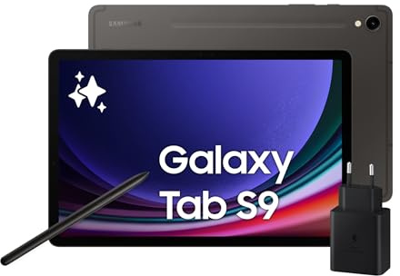 Samsung Galaxy Tab S9, Tablet AI, Display 11 Dynamic AMOLED 2X, Wi-Fi, RAM 8GB, 128GB, 8.400 mAh, Snapdragon 8 Gen 2, Android 13, IP68, Graphite, [Versione italiana] 2023, Caricabatterie 45W incluso