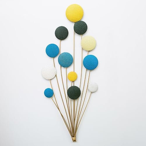 JYHCD Bunte Metallbilder Wanddeko Metall Ballons Wanddekoration Minimalistische Abstrakte Ballons Metall Wandkunst Moderne Metall Wand Hängend Skulpturen Für Küche Bad Schlafzimmer Wohnzimmer,L