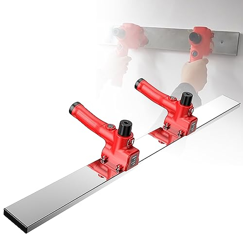 RCBDBSM Betonfinish Vibra Tool, Lithium-Batterie-Betonkelle, 21V Akku-Betonrüttler, Fliesenvibrationswerkzeug-Tamperlineal mit 1M Nivellierlineal, Nassbeton-Vibrationsbohlenmotor