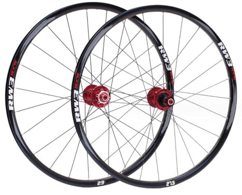 ZECHAO 26 27,5 29 Zoll Laufradsatz mit Scheibenbremse,24 Loch Schnellspanner Vorne 9 * 100/Hinten 10 * 135mm 5 Lager for Mountainbike Räder 1,5-2,4 Zoll Reifen Wheelset (Color : Black, Size : 29inch)