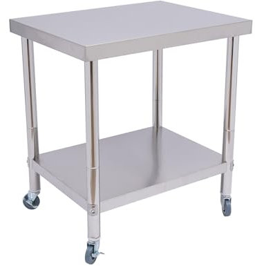 LOYEMAADE Arbeitstisch 76x60cm Edelstahltisch Küchentisch Arbeitstische für Lebensmittelzubereitung für Küche, Bar,Restaurant