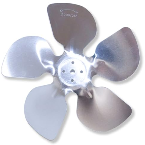 GOLDMAN SERVICE | Recambio Aspas Metálicas de Aluminio para Motor Fan Ventilador Botellero | Compatible Grandes Marcas | Diámetro Ø200mm