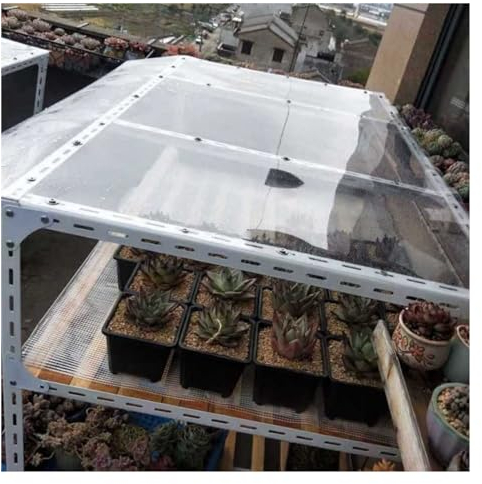 AFGZQ Klare Polycarbonat-Dachplatten, Wasserdichtes Türvordach Markise UV-Schutz Unterschlupf Im Freien, Größen Verfügbar (Size : 5.1x 13.1ft)