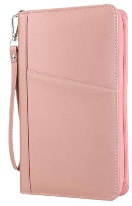 KISSKI.H Olvido Reisepasshülle aus Leder, für Familie, RFID-blockierend, Reiseutensilien, Premium-Brieftaschen, wasserdichte Reisepasshülle, Tasche, Reisen, Business, Schwarz, Familienreisen