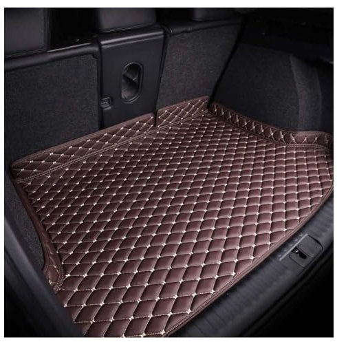 KJUHYHBhHHg Auto Leder Kofferraummatten für Opel Meriva (B) 2010-2017, Kofferraumwanne Teppich Schutzmatten All Weather Kofferraumschutz Innenzubehör,E/Coffee
