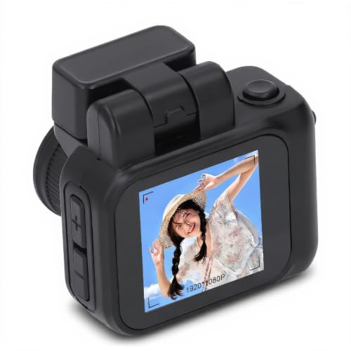 Dpofirs Appareil Photo Numérique, Mini Appareil Photo au Pouce, Petit Appareil Photo Numérique 1080P, avec Flash, Caméra Vidéo de Photographie Compacte Rétro, Appareil Photo (Pas de