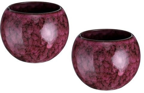 QUARKZMAN 2 Tazas de Té Chinas y Japonesas de Cerámica de 5.07 Oz Juego de Té Gong Fu Hecho A Mano sin Asa Taza de Té Pequeña para Té Mate Café Vino Bebidas en Casa y Regalos, Rojo