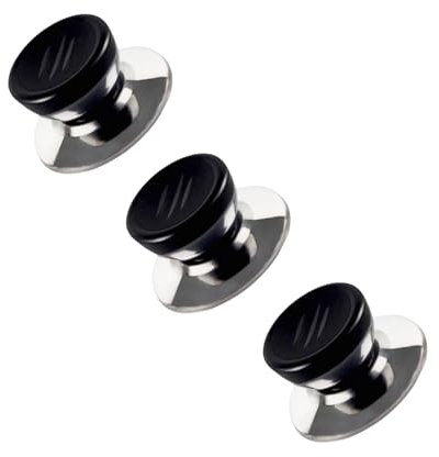 yrlfiot Universal Pot Lid Top Replacement Knob, Heat Resistant, Bakelite Kitchen Pot Lid Handle, Easy Installation Kitchen Cookware Replacement Pan Lid Holding Handles, 3 Pcs, Black