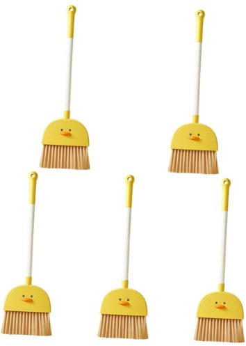 Zerodeko 5 Piezas Escoba Infantil Limpiador de Juguetes mop Basura Laboral vacío Escoba para el Aula Traje de Limpieza de Habitaciones de Mango Largo la Mascota