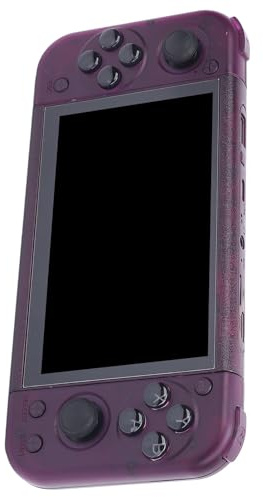Sxhlseller Consola de Juegos Retro Portátil, Potente Rendimiento, 2GB, DDR4, Pantalla IPS de 5 Pulgadas para Reproductor de Videojuegos Portátil (Púrpura transparente)