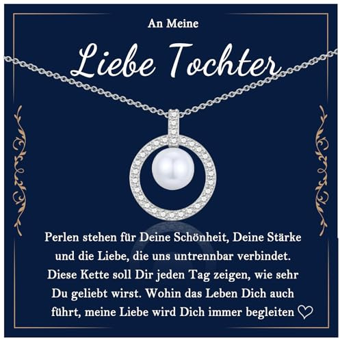 EYQV Halskette für Frauen mit Karte, Geschenkideen für Mama Oma Tochter Tante Meine Frau Freundin zum Geburtstag Muttertag Valentinstag Jahrestag Abschluss Jugendweihe Weihnachten