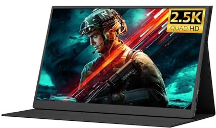 Zhaoj24-05 Monitor Portatili Schermo Esterno IPS esteso da 16,1 Pollici, risoluzione 2560 x 1440, 400 nit, frequenza di aggiornamento 144 Hz, intrattenimento in Ufficio