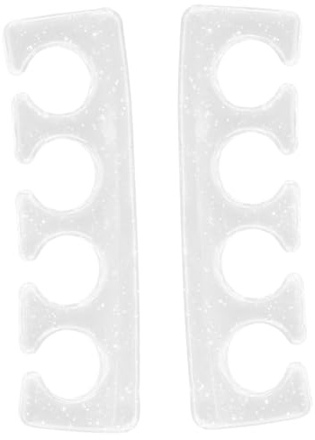 Homoyoyo 2 Stück Zehenspreizer Aus Flexiblem Silikon Zehentrenner Für Damen Wiederverwendbar Halbtransparent Pediküre Separator Für Nailart Und Fußpflege