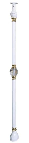 Adjustable White Aluminum Alloy Staircase Balusters - 10 Pcs Metal Railing Spindles for Indoor Stairway, and Stylish Post for Modern Homes