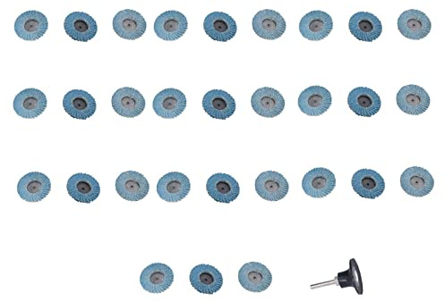 Sunicon 31 dischi lamellari piatti da 2 pollici/5 cm, grana 40/60/80, allumina zirconio blu per smerigliatura, miscelazione, levigatura