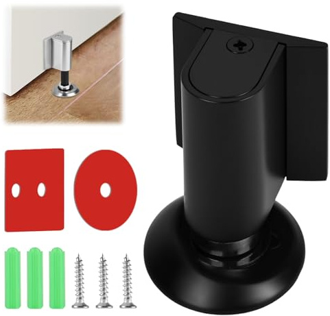 elthmpr Türstopper Magnetisch - Türstopper Boden Edelstahl, Türhalter ohne Bohren Selbstklebend, Höhenverstellbarer Türpuffer Wandschutz für Schlafzimmer Küche Büro Bäder