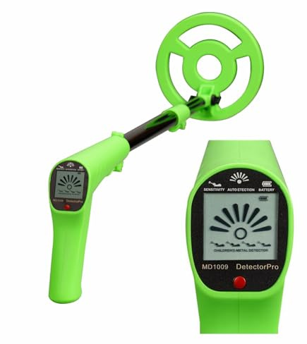 Rilevatori di metalli LCD per bambini Materiali ABS leggeri Altezza regolabile 6 pollici Rilevamento di profondità all'aperto Apparecchiature di esplorazione Rivelatori di metalli portatili con