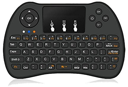 JUSTOP Q3 Wireless Handheld Keyboard With Touchpad Ultra Portable And Rechargeable Includes 2.4Ghz USB Nano Receiver Dongle Best For PCs, Laptops, Android Boxes, PS3, XBox 360, Rasberry Pi Etc.