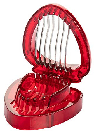 Westmark jordgubbsskivare, mått: 9,6 x 7,6 x 2,8 cm, rostfritt stål/plast, röd, 51742280