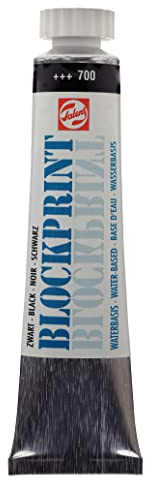 Talens vattenbaserat blocktryck trycktillverkning färg 20 ml 20ml Svart