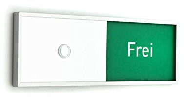 Logistic Sign System Frei/Belegt-Anzeige, Rot/Grün- Anzeige Tenuis 150/50 mm (silber) ohne bohren - selbstklebend