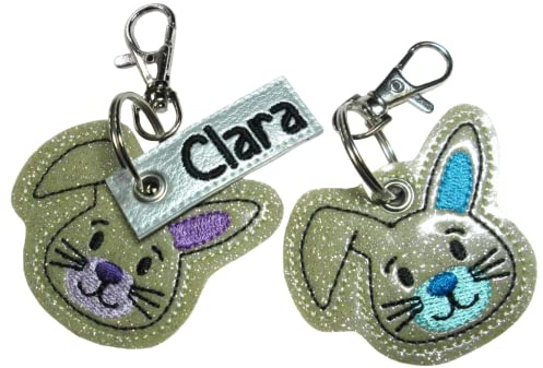 Kaninchen Hase personalisierbar mit Namen Schlüsselanhänger Taschenanhänger tolles kleines Geschenk Ostergeschenk Ostern Osterhase Osternest