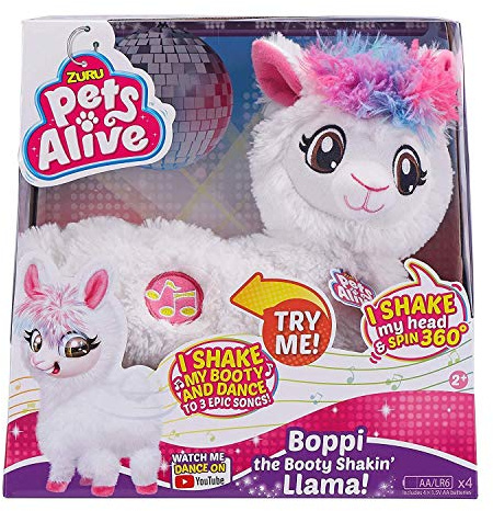 Zuru 9515 - Pets Alive Lama Serie 1, tanzendes Lama, wackelt mit Kopf und Hintern