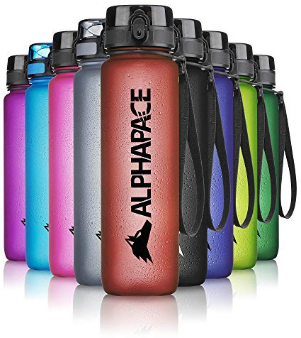 ALPHAPACE Trinkflasche 350ml/500ml/650ml/1.000ml/1.500ml, auslaufsichere Wasserflasche, BPA-freie Flasche für Sport, Fahrrad & Outdooraktivitäten, Sportflasche mit Fruchteinsatz
