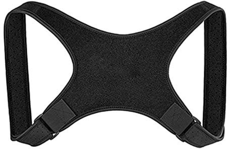 RONGJJ Rückenbandage mit Stützstreben und Verstellbare Zuggurte und Atmungsaktiver Nylonstoff ideal für Herren Damen Rückentrainer Rückenstütze Verstellbar, M(40-75kg)