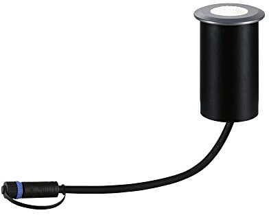 Paulmann 94370 Plug & Shine Lampe d'extérieur LED encastrable au sol IP67 3000 K 6 W Gris Intensité variable Système d'éclairage de jardin en aluminium