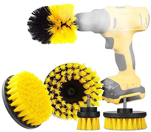 Bürstenaufsatz Bohrmaschine, 3 STK Spin Scrubber Reinigung Bürste Kit für Felgen, Power Scrubber Reinigung für Felgen, Badewanne, Küche