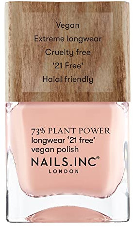 Nails.INC 73% Plant Power Nagellack, langanhaltende Nagelfarbe hält bis zu 10 Tage, schnell trocknend, tierversuchsfrei, vegan, 21 freie Formel, In My O-Zone, 14 ml