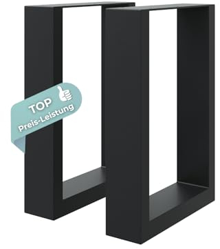 HAGO24 Bankgestell & Tischgestell in Grau I 30x43cm I robuste Tisch & Bank Füße aus Stahl I Bankbeine für Couchtisch & Esstisch I DIY Metallgestell für Esszimmer- / Parkbank & Gartenbank