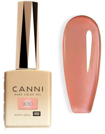 CANNI HEMA FREE Smalto Gel Semipermanente Trasparente French Peach Soak Off Rosa Naturale Bianco Latte Nail Art Vernice