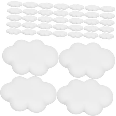NUOBESTY 200 Stk clouds wolken handy schutzhüllen Telefondekoration fronleichnam accesories handy hülle Geschenkidee photostickomni whitn Handyhülle Zubehör Anhänger Schleim 3d Charme Weiß