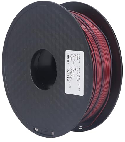 Seiden-Zweifarben-3D-Druck-Verbrauchsmaterial Schwarz Rot PLa-Filament 1,75 Mm, Umweltfreundliches Filament Für 3D-Drucker