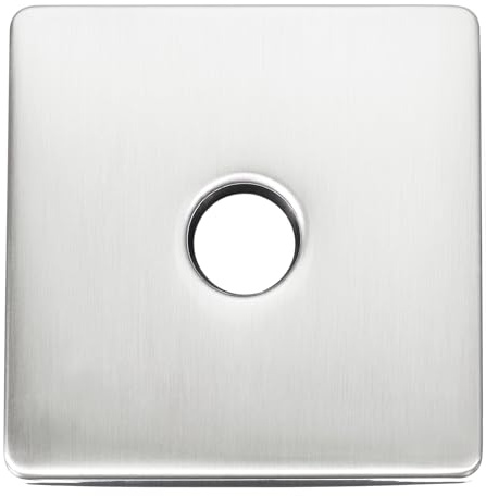 QUARKZMAN Quadratische Duscharmatur-Blende, 3,5 Edelstahl-Rosette zum Abdecken von Lücken und Löchern, passend für alle Standardrohre mit 20 mm Durchmesser, gebürstetes Silber