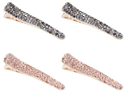 LAKJUOZ 4 Pezzi Diamante Mollette Per Capelli Fermagli Per Capelli Strass Strass Perni Di Capelli, Barrette Per Capelli Metallo,Donne, Festa Quotidiana Da Sposa