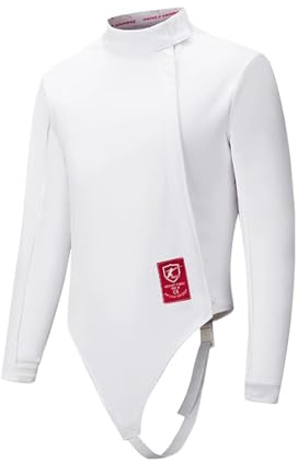 KXJPIZIYB 350N Fechtoberteile, Fechttrainingskleidung, Fechtausrüstung, Florett/Degen/Säbel Unisex-Fechtbekleidung(White Right Hand,40#)